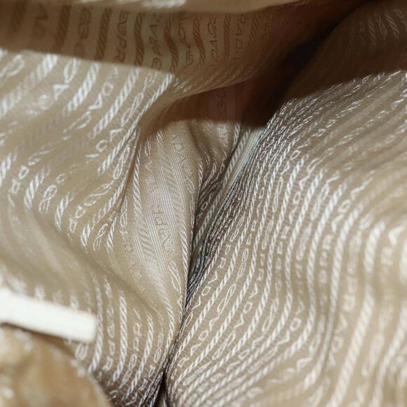 PRADA Tote Bag Nylon Yellow Gold Auth 87177 - Picture 9 of 16